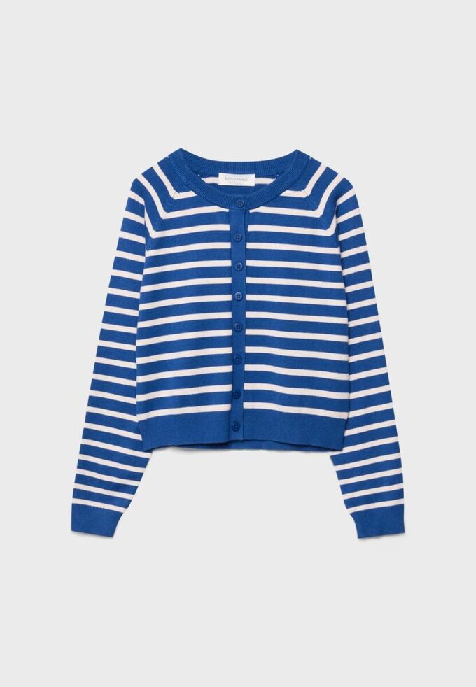 Strikkegenser med knapper og raglanermer