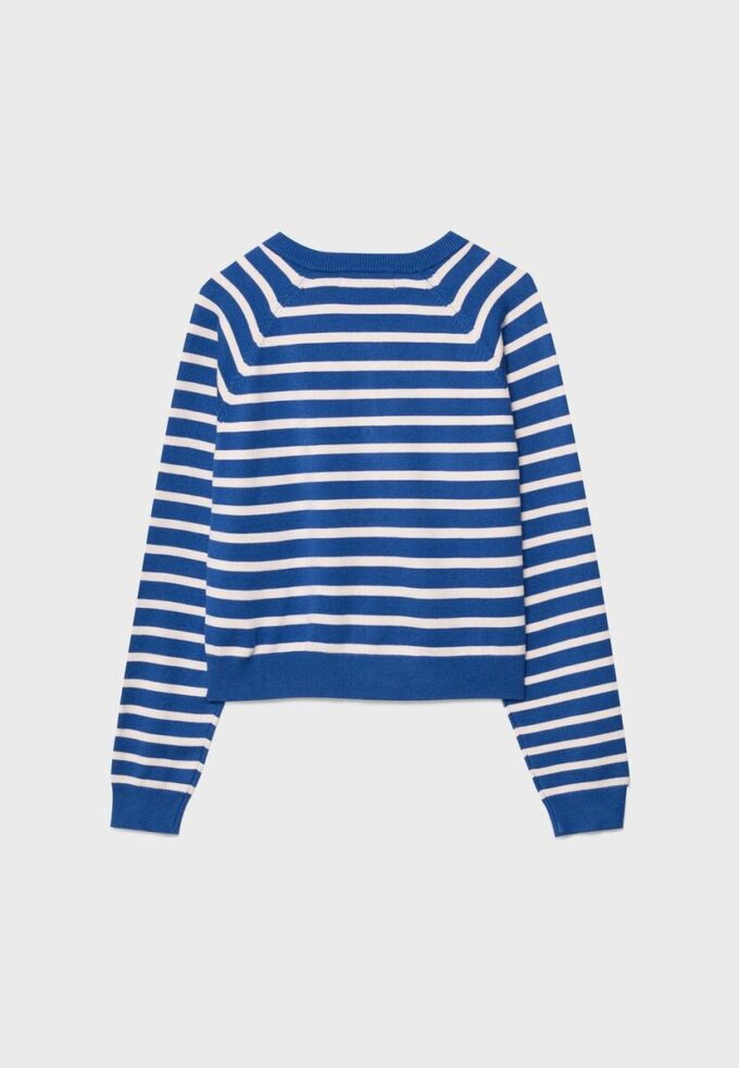 Strikkegenser med knapper og raglanermer