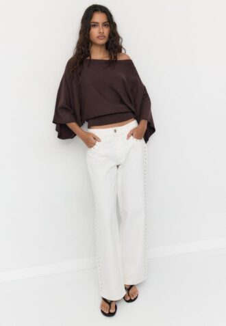 Strikkegenser med vide ermer