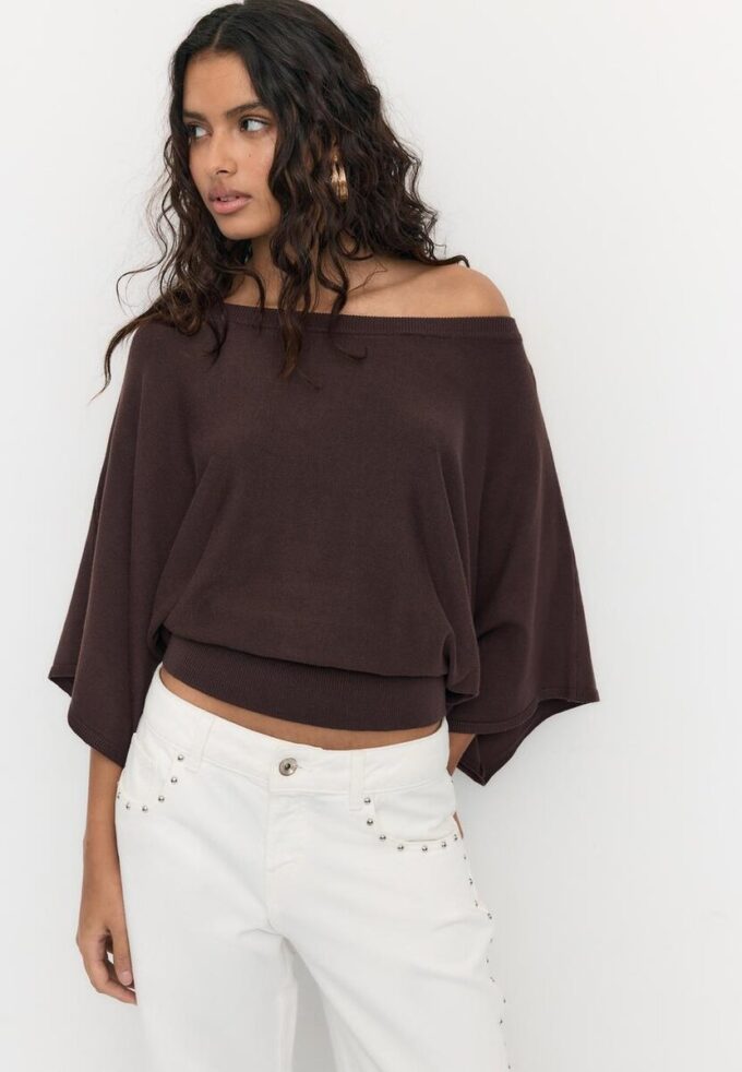 Strikkegenser med vide ermer