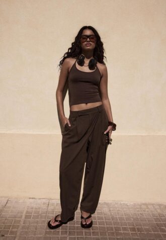 Strikket halterneck-top