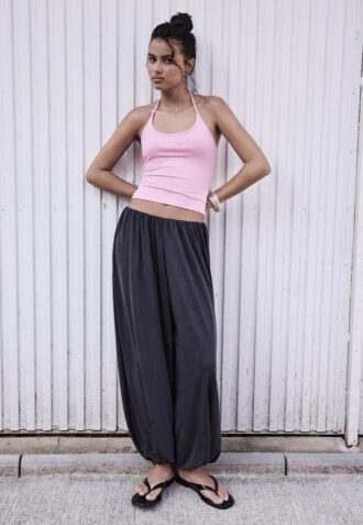 Strikket halterneck-top