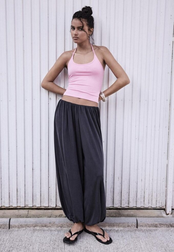 Strikket halterneck-top