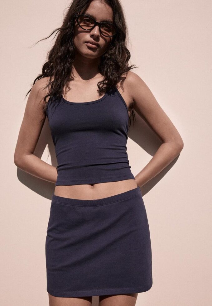 Strikket halterneck-top