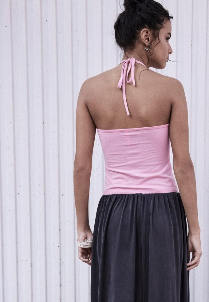 Strikket halterneck-top