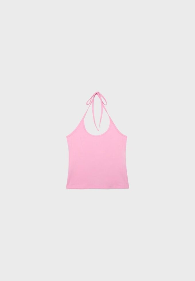 Strikket halterneck-top