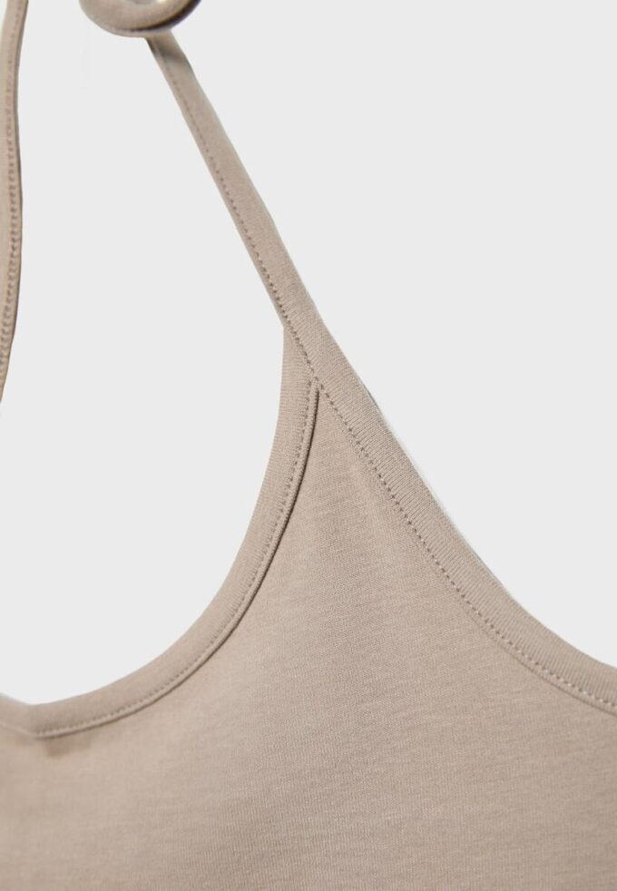 Strikket halterneck-top