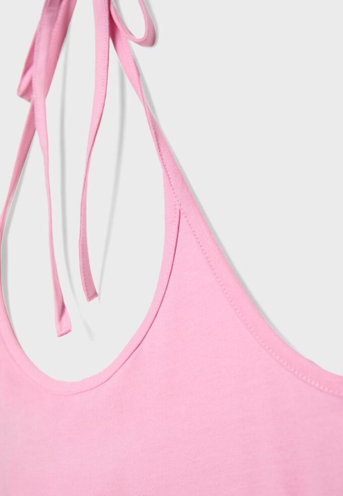 Strikket halterneck-top