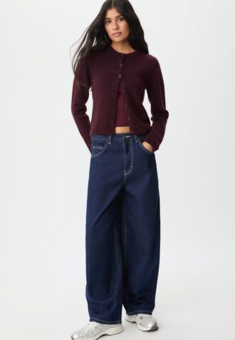 Strikket jakke med knapper