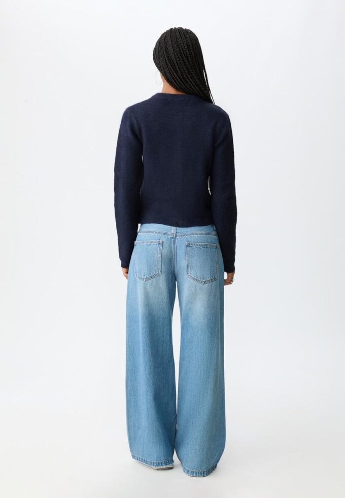 Strikket jakke med knapper