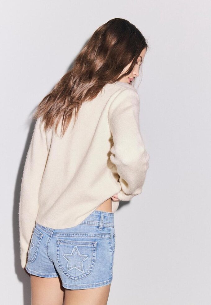 Strikket jakke med knapper