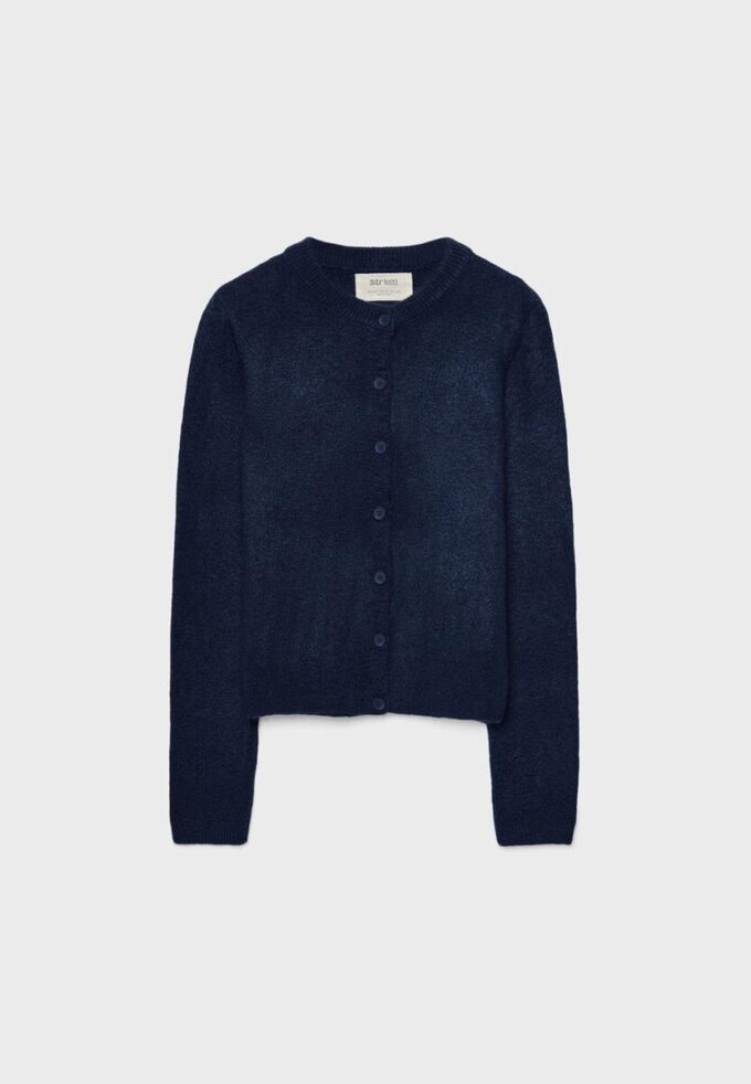 Strikket jakke med knapper