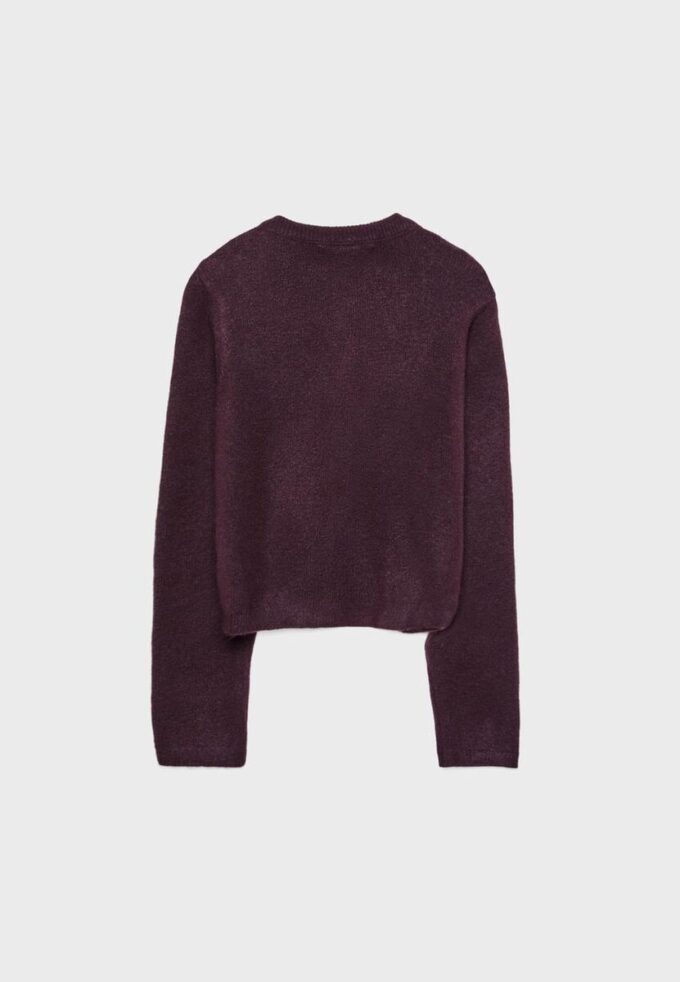 Strikket jakke med knapper