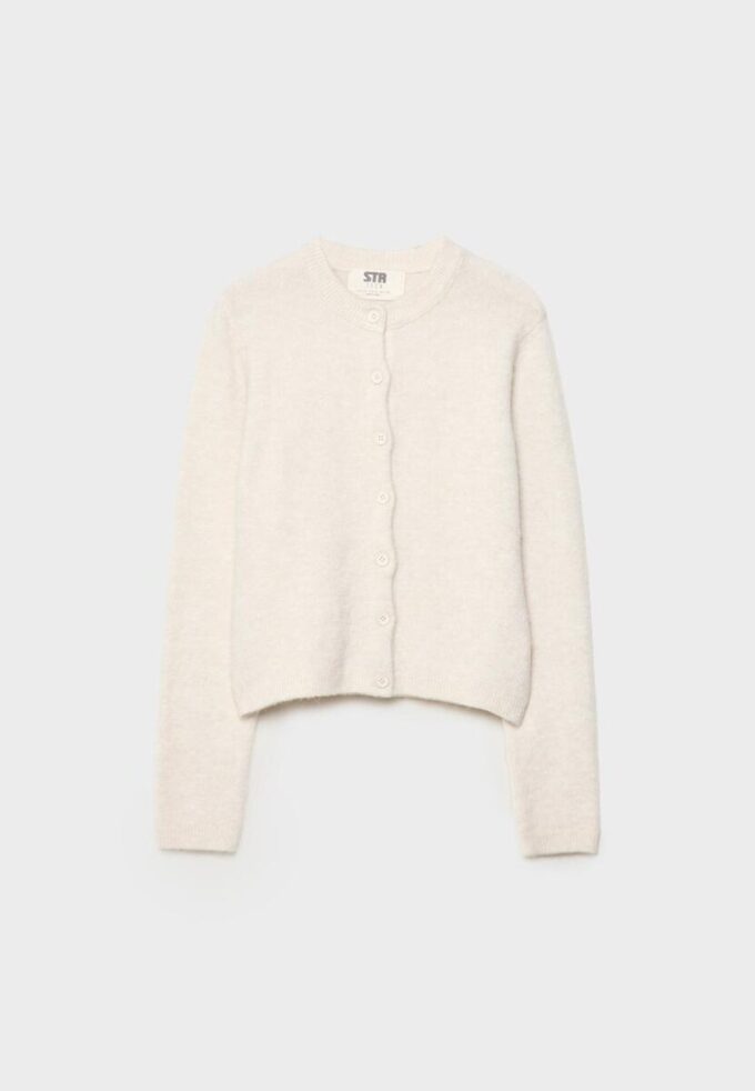 Strikket jakke med knapper