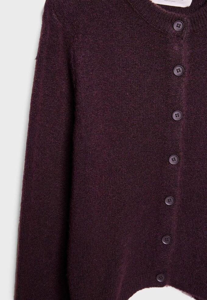 Strikket jakke med knapper