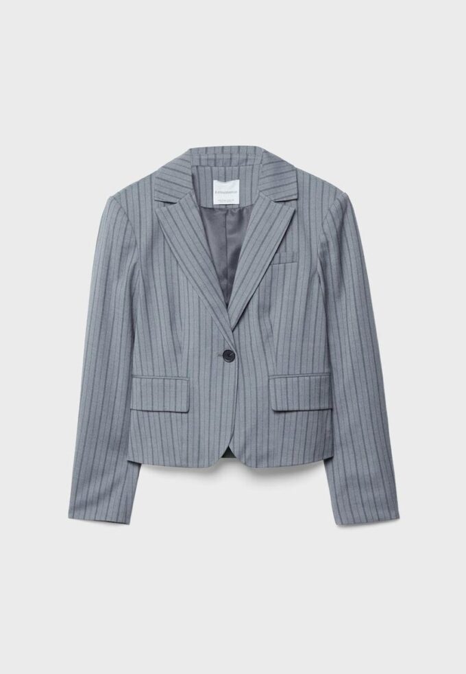 Stripet kort blazer