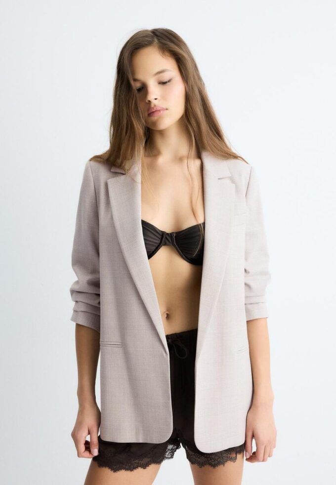 Stripet åpen blazer