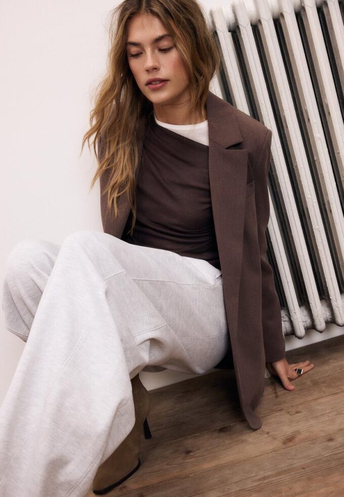 Stripet åpen blazer