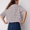 Stripet T-skjorte med korte ermer