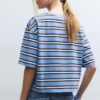 Stripet T-skjorte med korte ermer