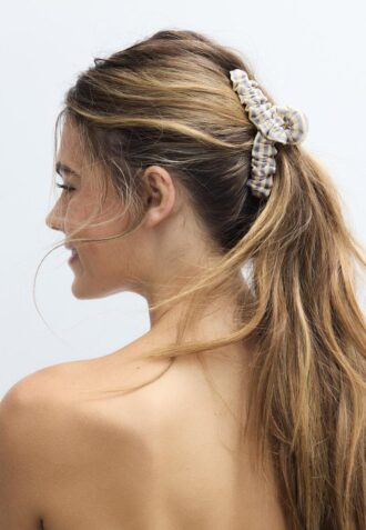 Stripet vevd hårspenne