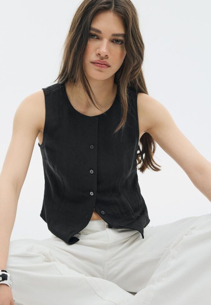 Strukturtopper med knapper