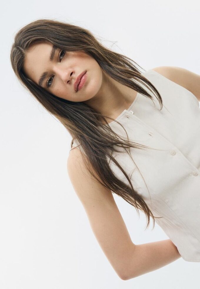 Strukturtopper med knapper