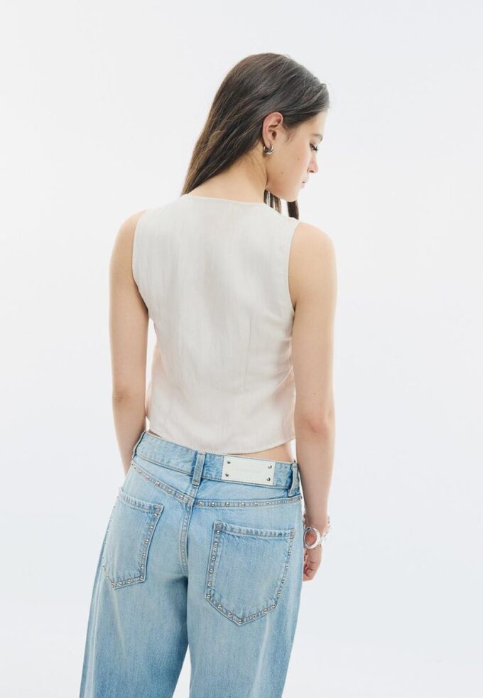 Strukturtopper med knapper