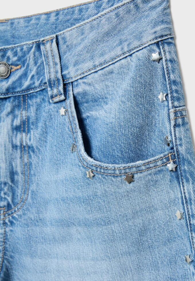 Superbaggy jeans med stjerner på sidene