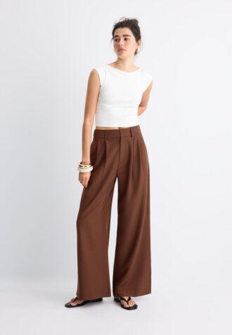 Supervide bukser med justerbar benvidde