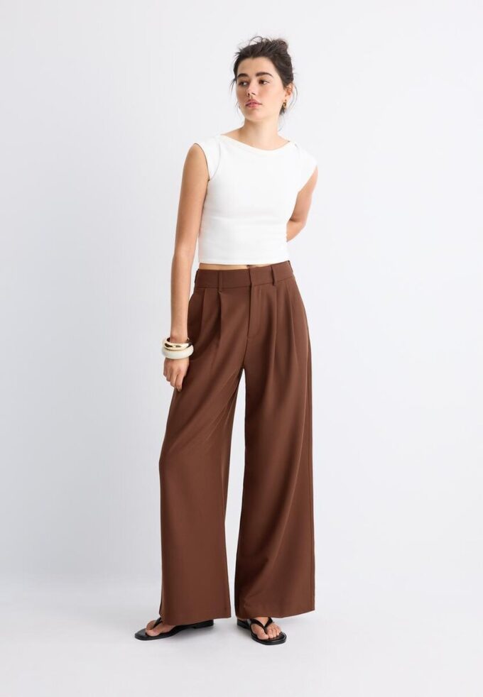 Supervide bukser med justerbar benvidde