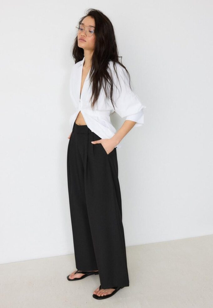 Supervide bukser med justerbar benvidde