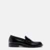 Svarte loafers i skinnimitasjon