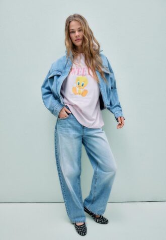 Sweety T-skjorte med korte ermer og rund hals