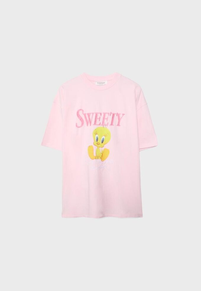 Sweety T-skjorte med korte ermer og rund hals