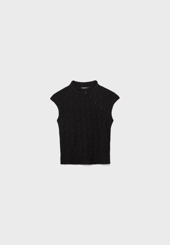 T-skjorte i Qipao-stil med blonder