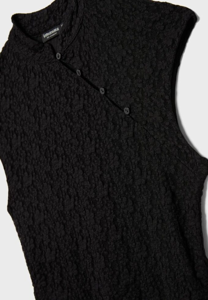 T-skjorte i Qipao-stil med blonder