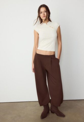 T-skjorte i Qipao-stil med flokk