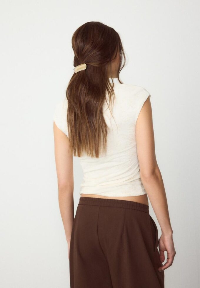 T-skjorte i Qipao-stil med flokk