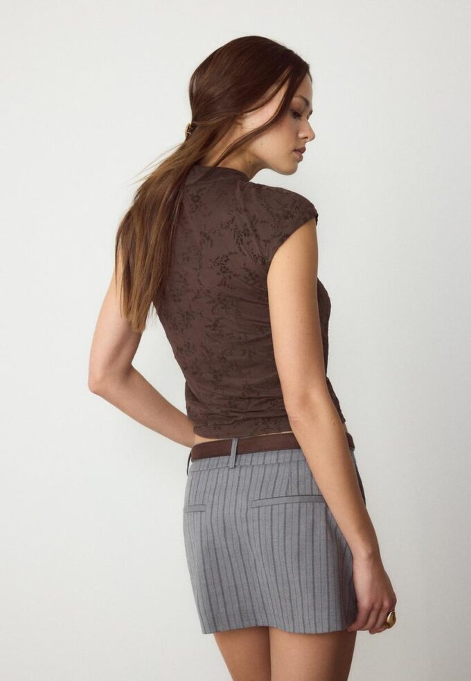 T-skjorte i Qipao-stil med flokk