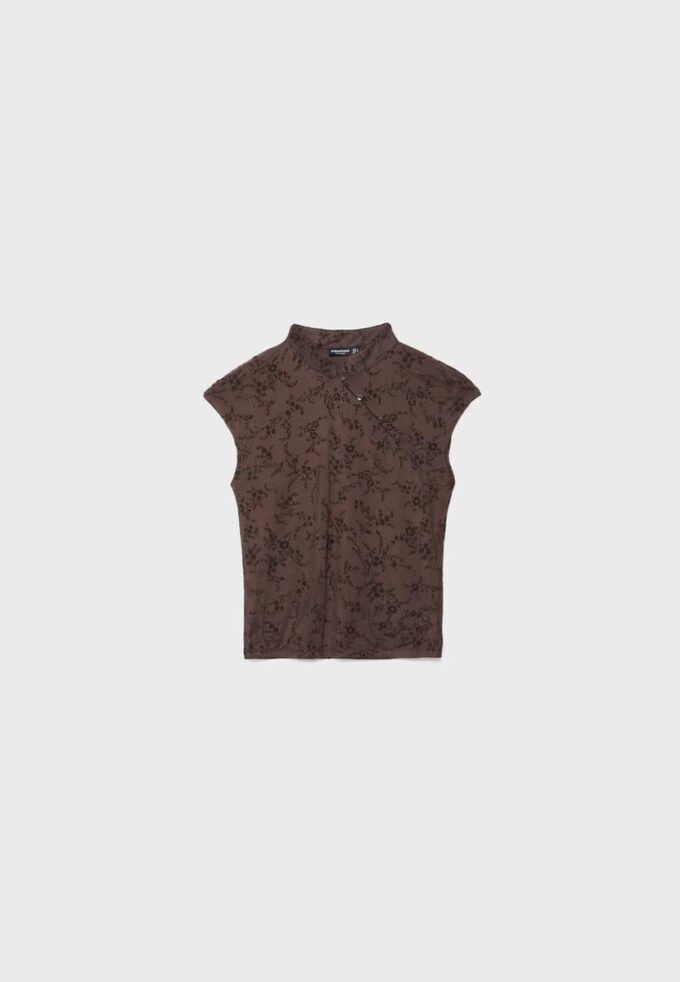 T-skjorte i Qipao-stil med flokk