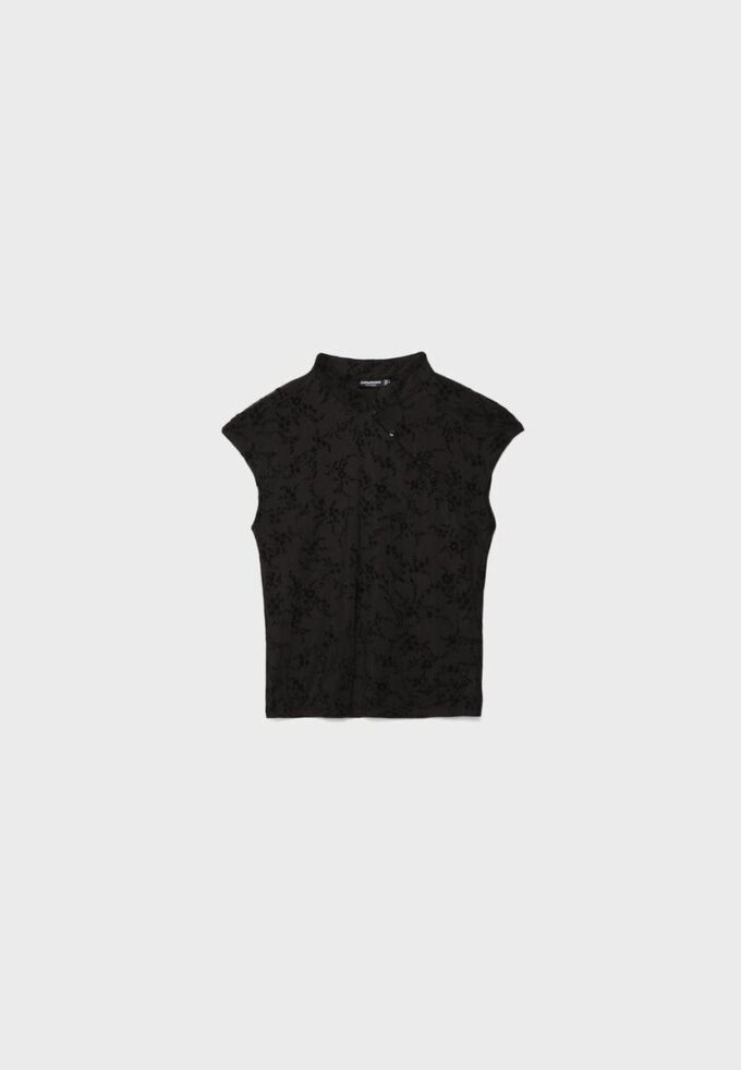 T-skjorte i Qipao-stil med flokk