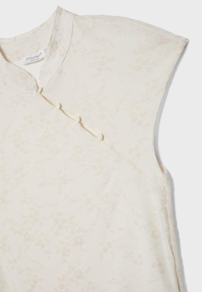 T-skjorte i Qipao-stil med flokk