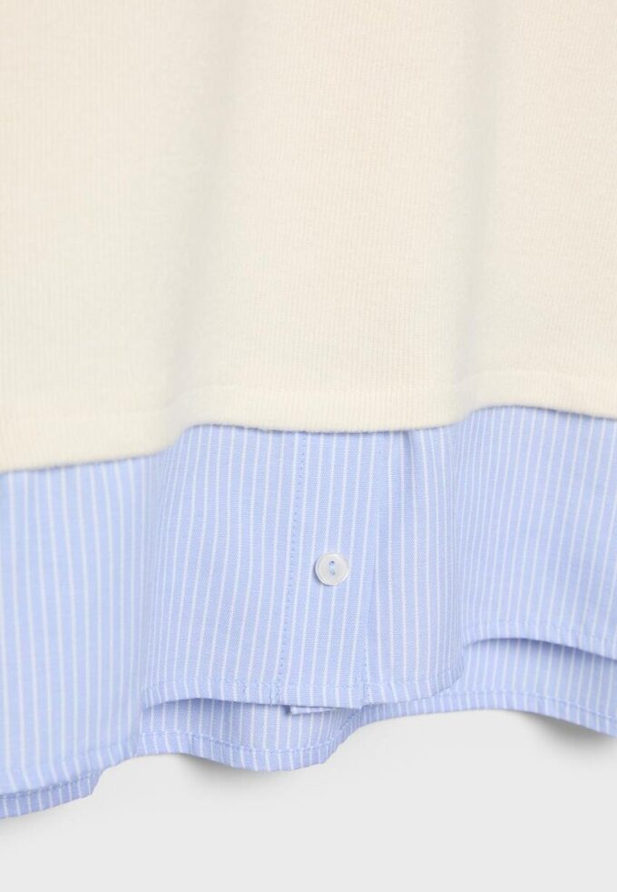 T-skjorte i to materialer