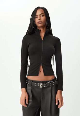 T-skjorte med dobbel glidelås