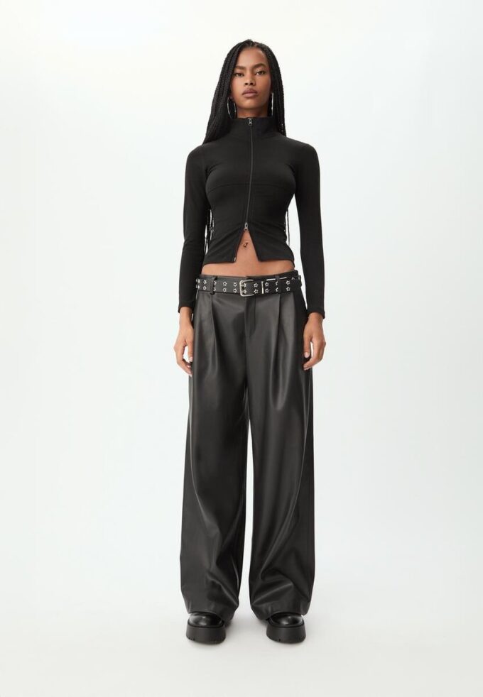 T-skjorte med dobbel glidelås