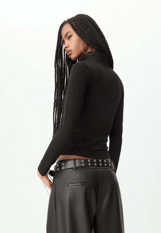 T-skjorte med dobbel glidelås