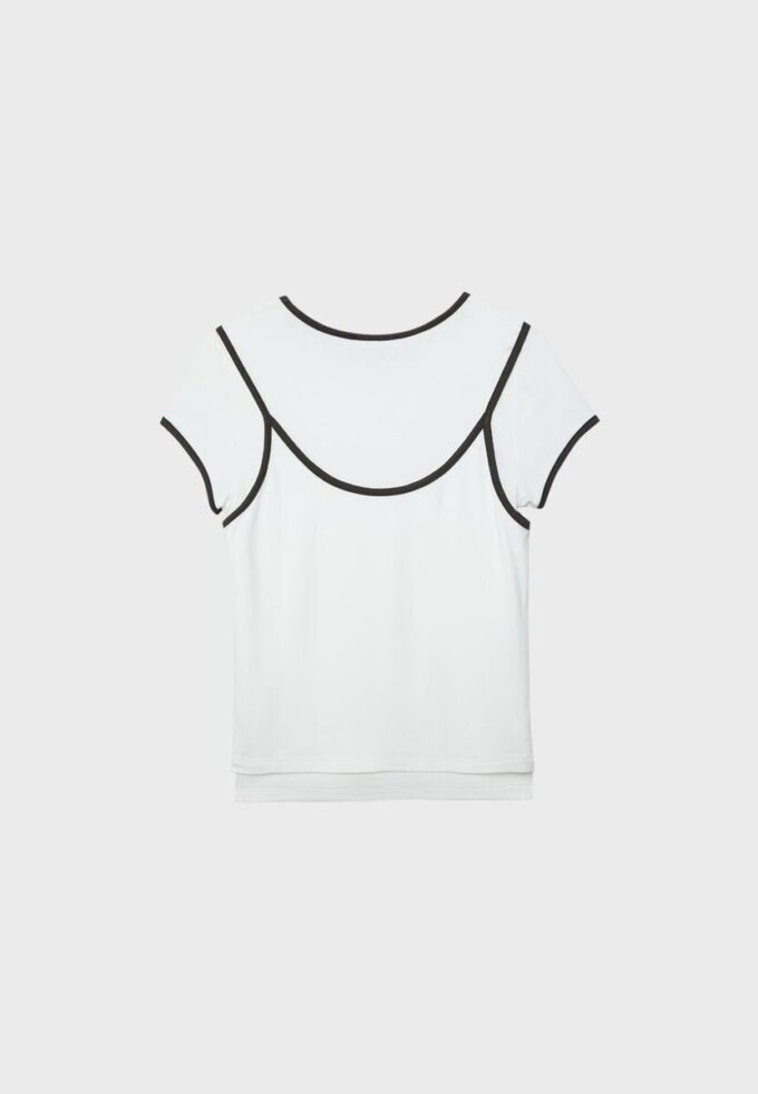 T-skjorte med dobbel kontrast