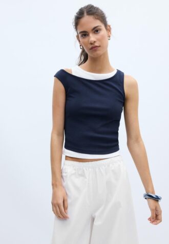 T-skjorte med dobbelt lag