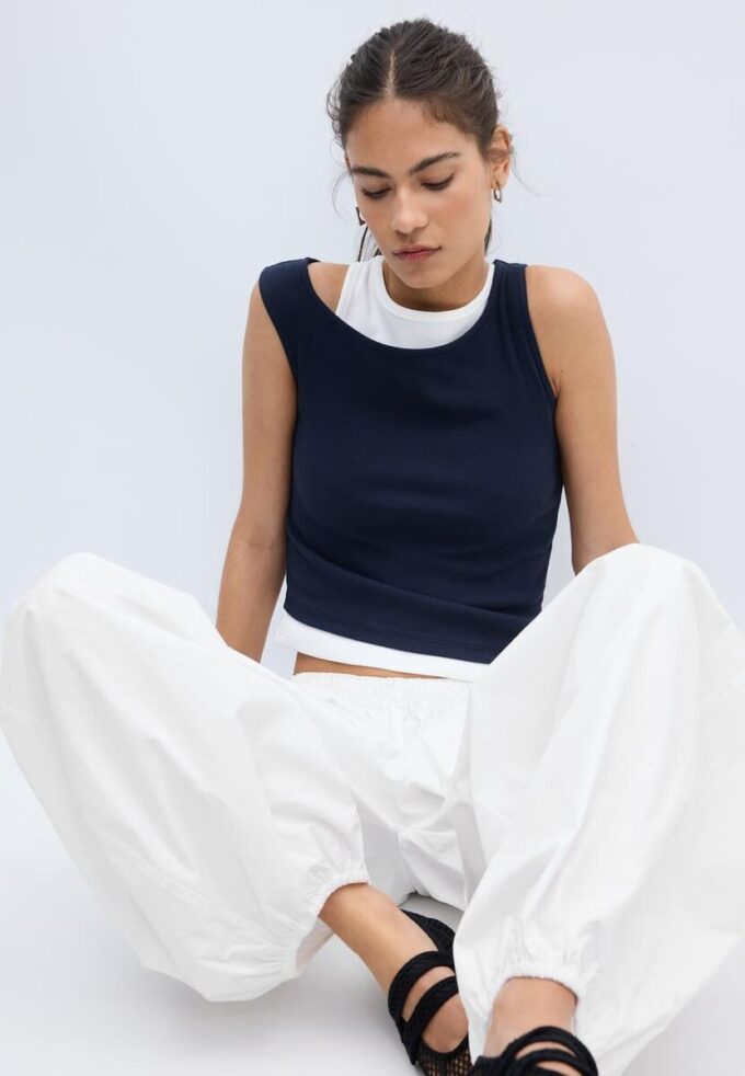 T-skjorte med dobbelt lag